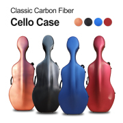 yinfente 4/4 Full Size Cello Case Carbon Fiber Cello Box For 4/4 Cello Rose gold Strong light Cello Cases
