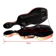 yinfente 4/4 Full Size Cello Case Carbon Fiber Cello Box For 4/4 Cello Rose gold Strong light Cello Cases
