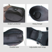 yinfente Full Size Cello Case Carbon Fiber Cello Box Brown Strong Light Strap Wheels Yinfente Cello Cases 3.7kg