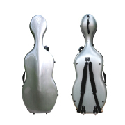 yinfente Full Size Cello Case Carbon Fiber Cello Box Silver color Strong Light Strap Wheels Yinfente Cello Cases 3.7kg