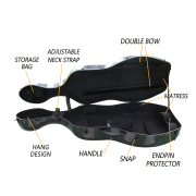 yinfente Full Size Cello Case Carbon Fiber Cello Box White Strong Light Strap Wheels Yinfente Cello Cases