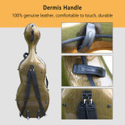 yinfente Advance 4/4 cello case Full Size Carbon fiber cello box Brown Protect Cello