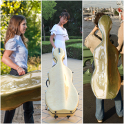 yinfente Advance 4/4 cello case Full Size Carbon fiber cello box Brown Protect Cello