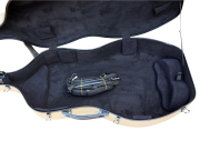 yinfente 4/4 cello Case Carbon Fiber Champagne Silver Color Strong Light Protect Cello with wheel