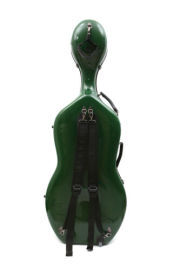 yinfente 4/4 Cello Case Hard Shell Carbon Fiber Cello Box with Wheels Handles Green