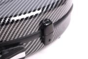 4/4 violin case Carbon fiber composite Bow holder Hygrometer Back strap Black