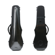 Black Violin Case 4/4 Full Size Carbon Fiber Hard Case for Violin Back Strap