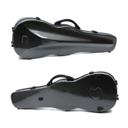 Black Violin Case 4/4 Full Size Carbon Fiber Hard Case for Violin Back Strap