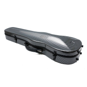 Black Violin Case 4/4 Full Size Carbon Fiber Hard Case for Violin Back Strap