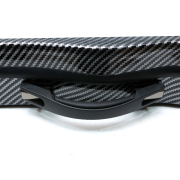 Black Violin Case 4/4 Full Size Carbon Fiber Hard Case for Violin Back Strap