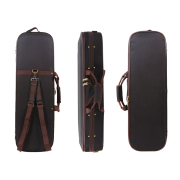 yinfente New Violin Case 4/4 Full Size Violin Box Wooden Oblong Cases for Violin Straps