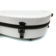 White Violin Case 4/4 Full Size Carbon Fiber Hard Case for Violin Back Strap