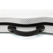 White Violin Case 4/4 Full Size Carbon Fiber Hard Case for Violin Back Strap