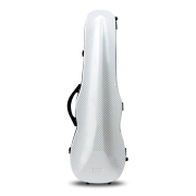 White Violin Case 4/4 Full Size Carbon Fiber Hard Case for Violin Back Strap