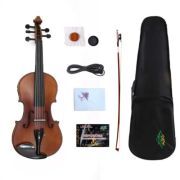 yinfente 4/4 5 String Acoustic Electric Violin Solid Maple Spruce hand Made With Case #US