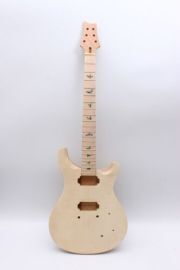 Electric Guitar Kit Guitar Neck 22fret DIY Guitar Body Flame Maple Wood Cap DIY