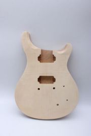 Electric Guitar Kit Guitar Neck 22fret DIY Guitar Body Flame Maple Wood Cap DIY