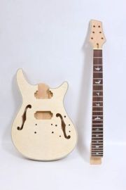 Electric Guitar Kit 22Fret Guitar Neck Mahogany Guitar Body Quilted Maple Veneer