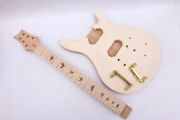 1set guitar kit 22Fret Guitar Neck Guitar Body Mahogany Quilted Maple Veneer