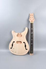 guitar Kit Guitar Neck 22 fret Guitar Body Mahogany Maple Semi Hollow Left hand