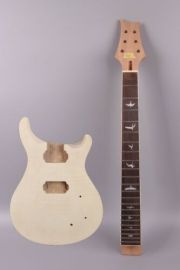 New guitar kit 22Fret Guitar Neck Guitar Body Mahogany Flame Maple DIY guitar