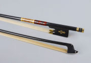 Black 4/4 Violin Bow Carbon Fiber Braided Stick Pernambuco Level Natural Hair