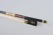 Black 4/4 Violin Bow Carbon Fiber Braided Stick Pernambuco Level Natural Hair