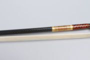 Black 4/4 Violin Bow Carbon Fiber Braided Stick Pernambuco Level Natural Hair