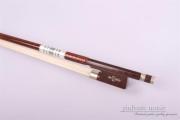 4/4 Violin Bow Snakewood Bow Straight Red leather White Horsehair Fine inlay US