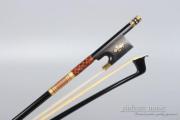 New Violin Bow 4/4 Black Carbon fiber Bows Ebony Frog Good Balance Straight