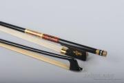 New Violin Bow 4/4 Black Carbon fiber Bows Ebony Frog Good Balance Straight