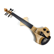 5 String Electric Violin 4/4 Solid wood Ebony Fittings Free Case Wood color
