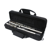 yinfente New 16 Hole C key Flute With Gloves Cleaning Rod Case closed hole Nickel Silver