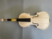 yinfente Unfinished Violin 4/4 One piece Flame Maple Violin Spruce Handmade DIY preferred(for trad_7415)