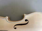 yinfente Unfinished Violin 4/4 One piece Flame Maple Violin Spruce Handmade DIY preferred(for trad_7415)