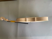 yinfente Unfinished Violin 4/4 One piece Flame Maple Violin Spruce Handmade DIY preferred(for trad_7415)