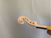 yinfente Unfinished Violin 4/4 One piece Flame Maple Violin Spruce Handmade DIY preferred(for trad_7415)
