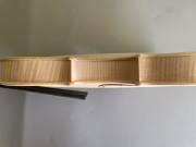 yinfente Unfinished Violin 4/4 One piece Flame Maple Violin Spruce Handmade DIY preferred(for trad_7415)