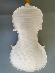 yinfente Unfinished Violin 4/4 One piece Flame Maple Violin Spruce Handmade DIY preferred(for trad_7415)