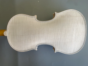 yinfente Unfinished Violin 4/4 One piece Flame Maple Violin Spruce Handmade DIY preferred(for trad_7415)