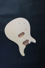 Left hand Guitar Body Mahogany+ Flame Maple Diy Guitar Project