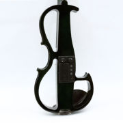 Yinfente 16 inch Electric Viola Full Size Solid Wood Ebony Fittings Silent Purple with viola case