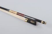 5PCS 4/4 Violin Bow Golden Braided Carbon FIber Ebony Frog Bows Hair Peacock Blossom hsedal0