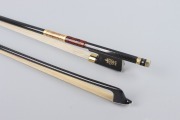 5PCS 4/4 Violin Bow Golden Braided Carbon FIber Ebony Frog Bows Hair Peacock Blossom hsedal0