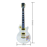 Yinfente LED Light Electric Guitar Acrylic Body Crystal Guitar Sweet Tone 22 fret 24.75 inch Mahogany Rosewood Fretboard Set in