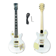 Yinfente LED Light Electric Guitar Acrylic Body Crystal Guitar Sweet Tone 22 fret 24.75 inch Mahogany Rosewood Fretboard Set in