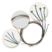 Yinfente cello parts and making tool 2 pieces cello bridge 2 set of cello middle soft strings 1 piece bridge tool of cut the string notches DIY cello making Temporary customized