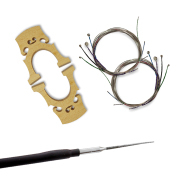 Yinfente cello parts and making tool 2 pieces cello bridge 2 set of cello middle soft strings 1 piece bridge tool of cut the string notches DIY cello making Temporary customized