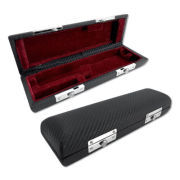 Black Piccolo Flute Protective Case with Faux Leather Exterior Holding Piccolo