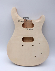 Yinfente PRS Guitar Body Mahogany Flame Maple wood DIY Guitar